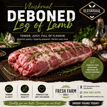 Vleiskraal Leg of Lamb Deboned p/kg